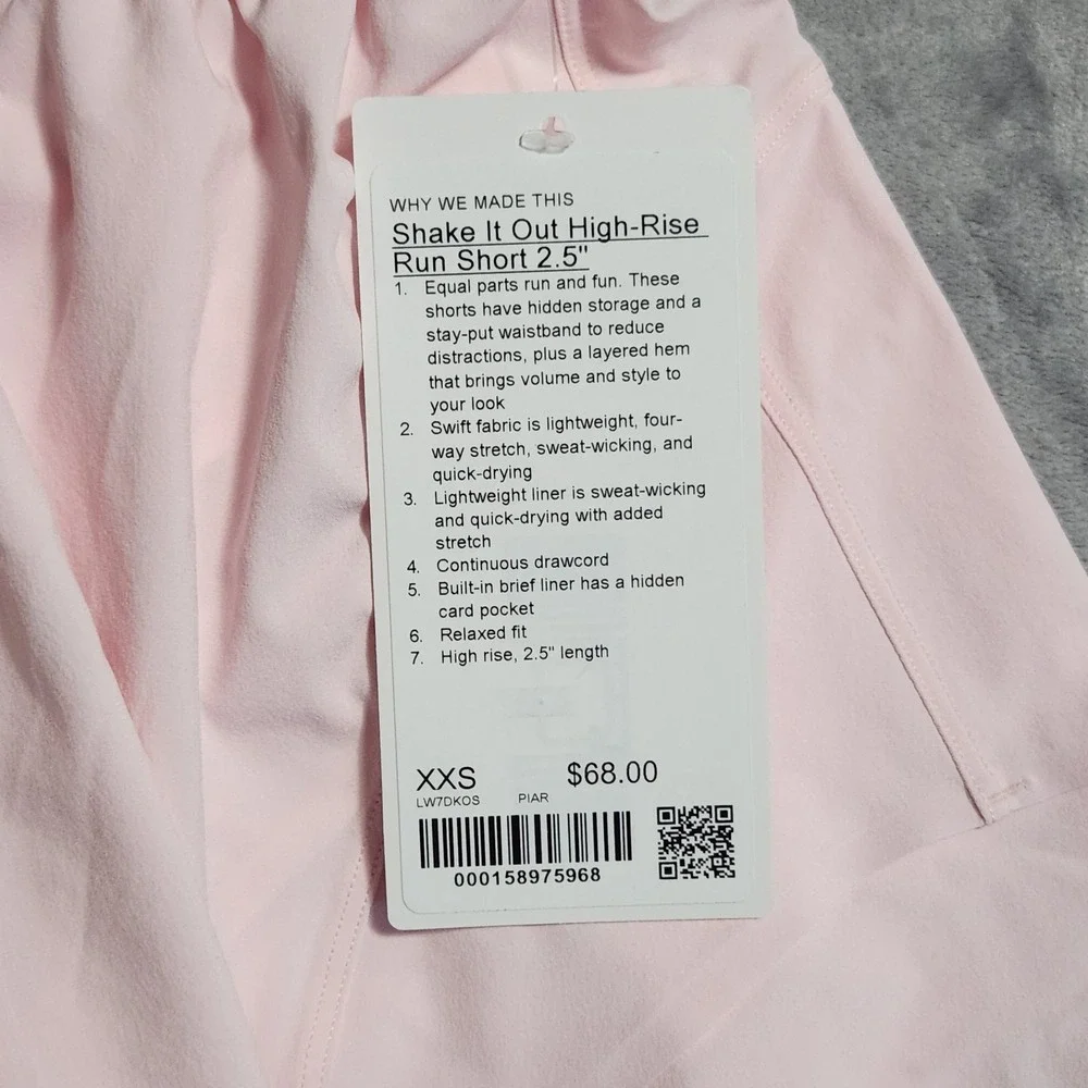 New Lululemon Shake It Out High Rise Run Short 2.5
